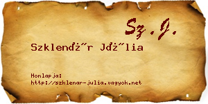 Szklenár Júlia névjegykártya